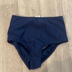 🎉Sea waves navy blue NWOT sz 6 high waist swim bottoms